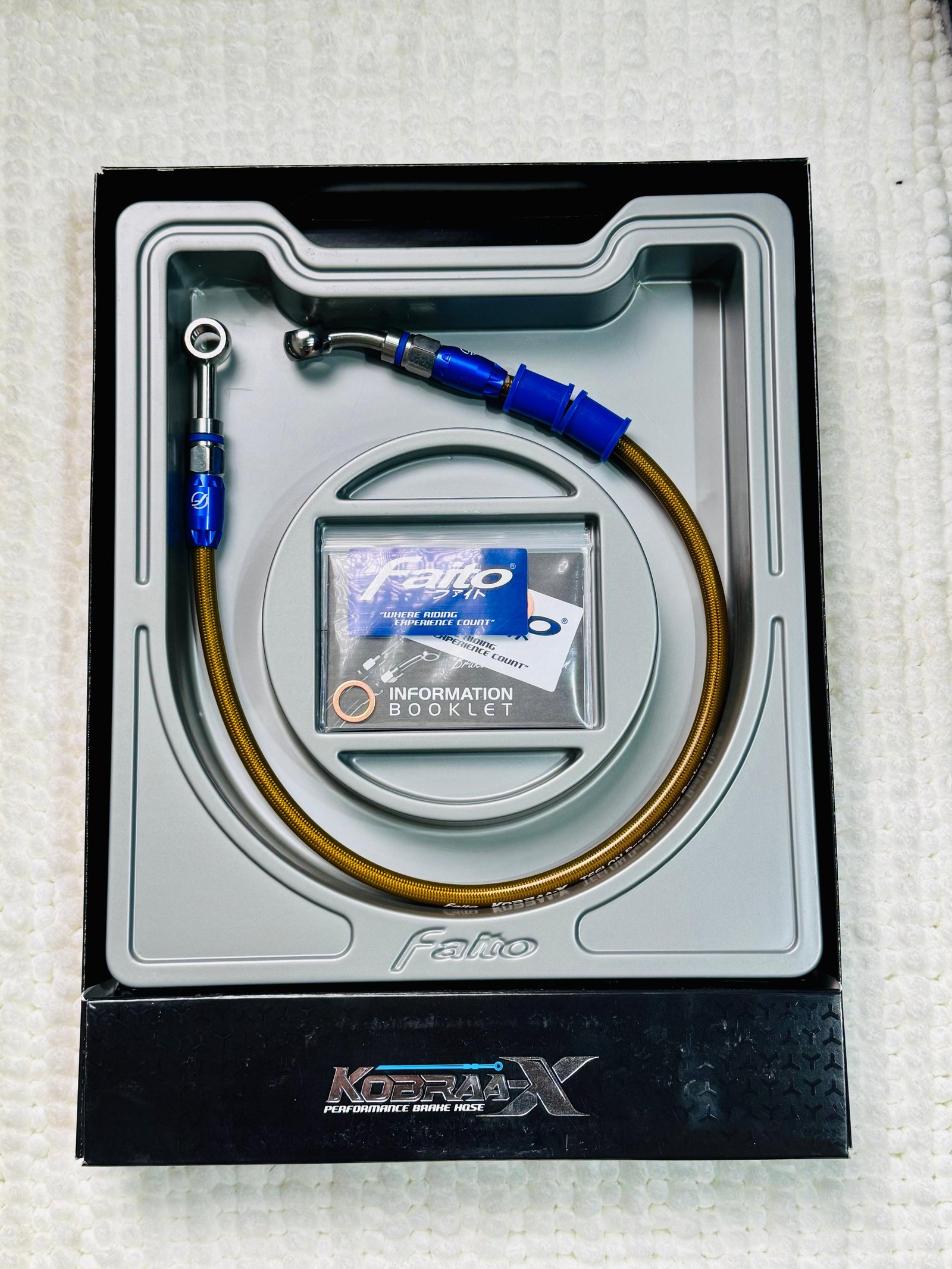 Faito Kobra-X Performance Braided Brake Hose 850mm angle 5