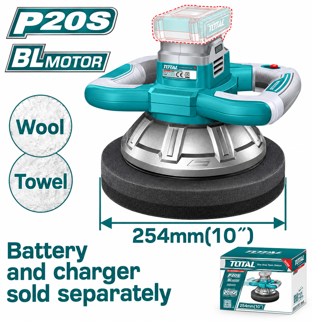 Total TOPLI202548 Cordless Polisher