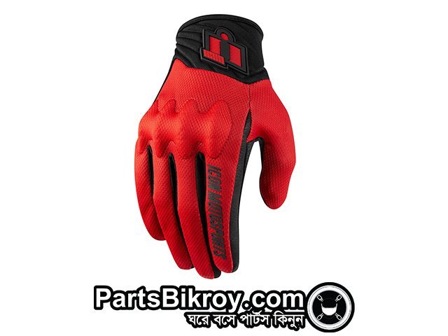 ICON Anthem 2CE Glove Red Hand Gloves