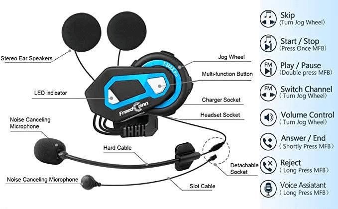 T-Max Pro Motorcycle Bluetooth Communicator angle 3