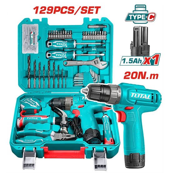 TOTAL THKTHP11292 129 Pcs Tools Set