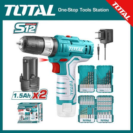 TOTAL TOSLI23022 12V Lithium-Ion Impact Drill Combo Kit